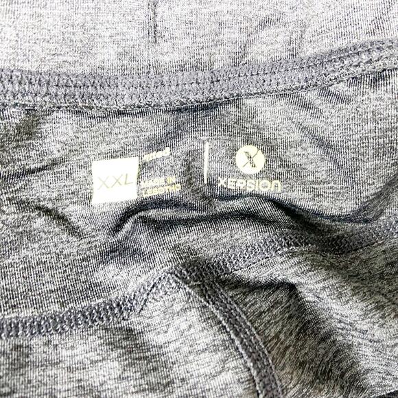 Xersion XXL Plus Womens Dark Gary Marled Athletic Workout Capri Leggings - Picture 6 of 9